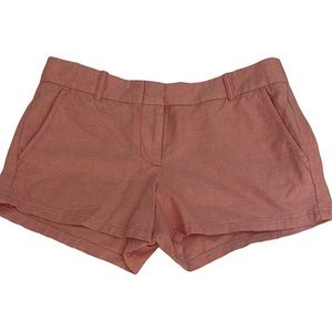 J CREW 3” SOFT CORAL OXFORD SHORTS